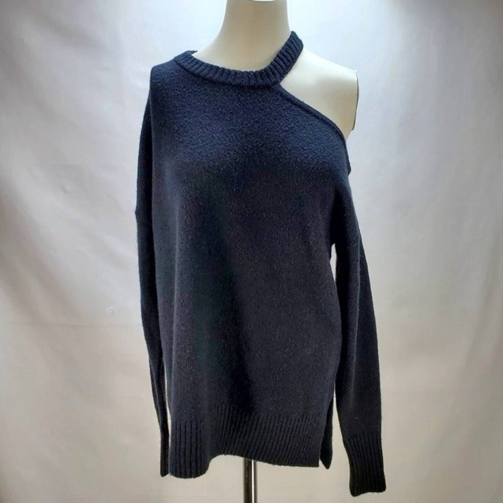 Open Edit Oversize Single Cold Shoulder Cotton Bl… - image 4